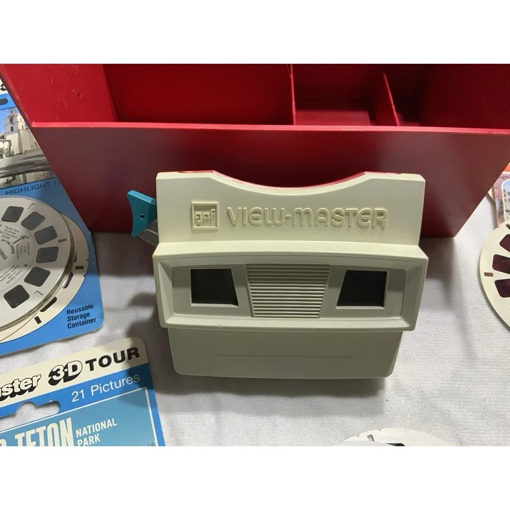 View-Master 1960 Viewer & Library Chest-Case With 72 Reels -National‎ Parks
